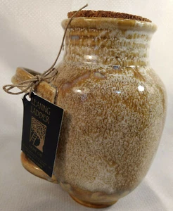 Vtg Studio Stoneware Ceramic Handmade Pottery Olive Oil Bottle Jug Brown 7.75" - Picture 1 of 8