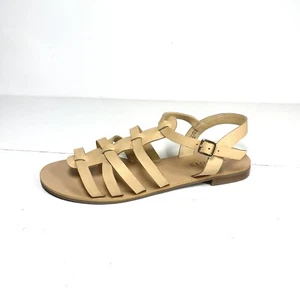 Talbots Women's Slingback Sandals Tan Leather Strappy Buckle Size 9M - Picture 1 of 12