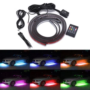 Nuevo Kit de luces LED debajo de la carrocería Sound Active 7 colores SMD5050 48" 36" tira - Imagen 1 de 12