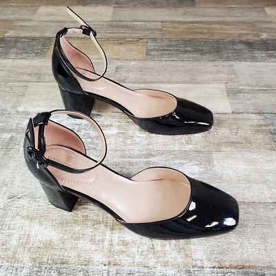 Sandalias de tacón alto Bandolino Letsadd para mujer talla 8,5 M charol negro Foto 1 de 4