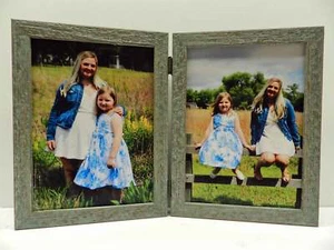 8x10 Green Teal Rustic Double Hinged Vertical Wood Photo Picture Frame New - Picture 1 of 6