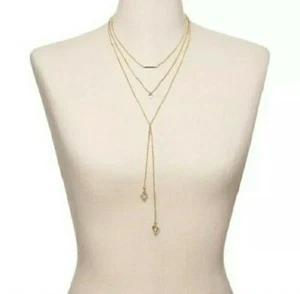 SUGARFIX by BaubleBar Collar Colgante en Capas - Oro 17in L #K - Imagen 1 de 8
