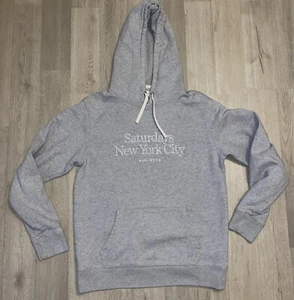 Saturdays New York City Ditch Miller Standard Embroidered Hoodie Large Gray NYC - Picture 1 of 17