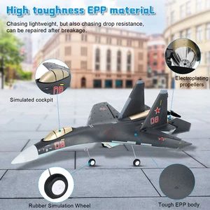 Jet Fighter Toy 2.4GHz Remote Control Airplane Toddlers Cordless RC Glider Toy - Picture 1 of 13