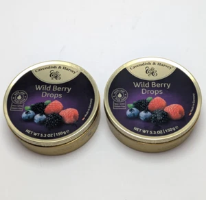 2 x Cavendish & Harvey | Gotas de caramelo duro Wild Berry | Lata de 5,3 onzas GF sin OGM - Imagen 1 de 2
