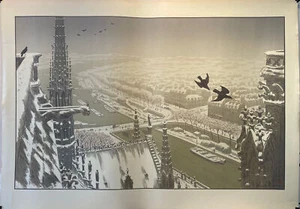 Henri RIVIERE, les Paysages Parisiens, du haut des tours de Notre Dame. - Imagen 1 de 3