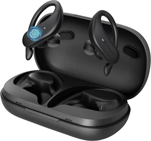 Bluetooth Headphones 25H Play Back Stereo Sound Earphones in Ear IPX5 Waterproof - Picture 1 of 12
