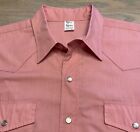 Vintage Malco Modes San Francisco rosa Western Pearl Druckknopf Shirt Herren 16 34 hergestellt in den USA