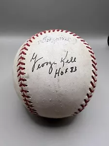 George Kell Signed Rawlings Baseball Hall Of Fame 83 Autograph MLB Baseball HOF - Picture 1 of 5
