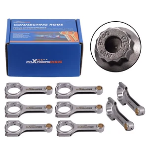 Forged H-Beam Connecting Rod Rods ARP 2000 for BMW E34 540i M60B40 5.6299" - Picture 1 of 12