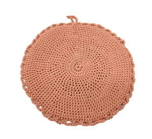 Centrino Rosa Ricamato a Mano Artigianale Presina Uncinetto Cucina Tavola 14 cm - Imagen 1 de 1