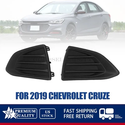 2PCS Bumper Fog Light Cover Front Driver & Passenger For 2019 Chevrolet Cruze US Foto 1 de 4
