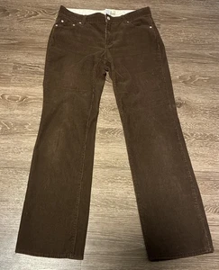 Vintage Y2K GAP Low  Rise Boot Cut Stretch Brown Corduroy Pants Fall Boho SZ 8 - Picture 1 of 5