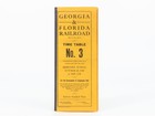 Vintage Georgia & Florida Railroad No. 3 Employee Timetable 1950