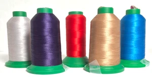 Isacord 5000m Embroidery Thread 5 Partial Spools Various Colors - Picture 1 of 11