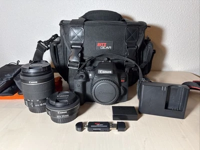Canon EOS Rebel T6i Camera Bundle With 2 Lenses, Carrying Case - Image 1 of 4