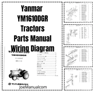 Yanmar YM1610DGR Tractor Parts Manual Wiring Diagram PDF - Picture 1 of 1