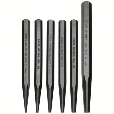 Mayhew Kit de Punzón Sólido 6 Piezas 61340 Garantía EE. UU. Foto 1 de 3