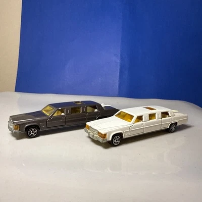 Majorette 1:64 Pair Of 2 Cadillac Limousines Used Condition - Image 1 of 4