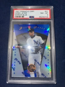 1997 DEREK JETER Pinnacle Certified Mirror Blue #51 PSA 8 - Picture 1 of 2