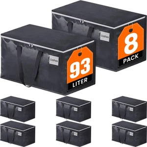Moving Boxes Heavy Duty Moving Bags with Strong Zippers and Handles Collapsib... - Picture 1 of 7