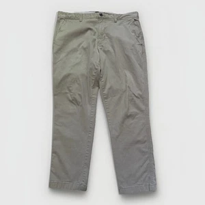 George Pants 36x30 Mens Khaki Beige Straight Leg Chino Flat Front Cotton Casual - Picture 1 of 4