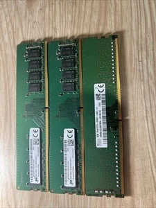 1 Each: SK hynix (1)Micron(1)  8GB 1Rx8 PC4-2400T-UA2-11, Micron(1) 2666V-UA2-11 - Picture 1 of 1