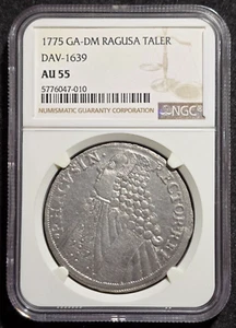 1775 GA-DM Croatia Ragusa Thaler NGC AU 55 - Picture 1 of 2