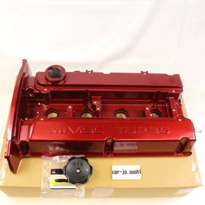 Mitsubishi CAP & Bolt SET Lancer Evolutio IX CT9A Valve Cylinder Head Red Cover - Image 1 of 4
