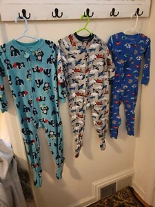 3 pijamas de una pieza para niños pequeños, 2 - patas, 24 meses, 3T /.1 - sin patas 3T  - Imagen 1 de 4