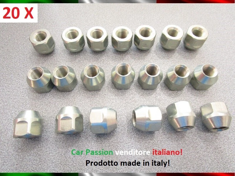 Kit 20 bulloni fissaggio ruota per MAZDA CX5 MX3 gomme cerchi ferro lega Farad - Immagine 1 di 1