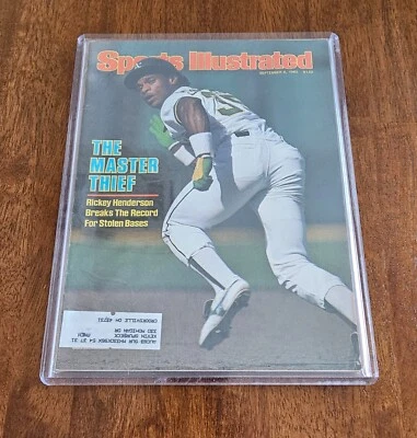 Sports Illustrated September 6 1982 Rickey Henderson Oakland First Cover RC  - Image 1 of 4