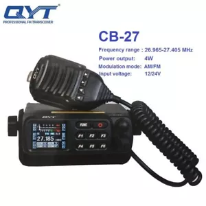 Walkie Talkie QYT CB-27 26.965-27.405 MHz FM AM modo banda ciudadana radio cortoware - Imagen 1 de 6