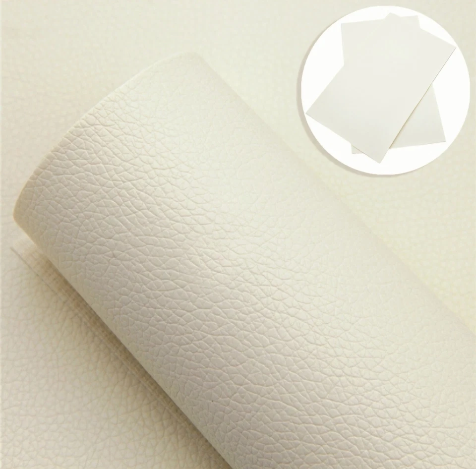 米色纯色荔枝纹理仿皮卷 12 英寸 x 55 英寸薄背 1085453 — 第 1/1 张图片