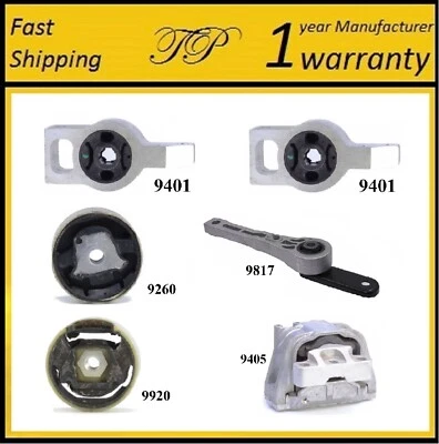 6 piezas de montaje de motor para Audi TT Quattro 2008-2009 cupé de 3,2 L - transmisión automática Foto 1 de 4