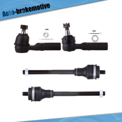 4x For 1997-1998 99 Dodge Dakota 4WD Front Inner Outer Tie Rod Ends Steering Kit - Изображение 1 из 4