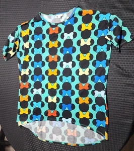 LuLaRoe Mehrfarbig Disney Minnie Mouse Kopf Print Kurzarm Top Größe M T101 - Bild 1 von 3