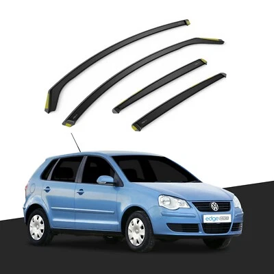 VW Polo MK4 2002-2009 5 Door Hatchback 9N/9N3 Wind Deflectors 4pc Tinted - Image 1 of 4