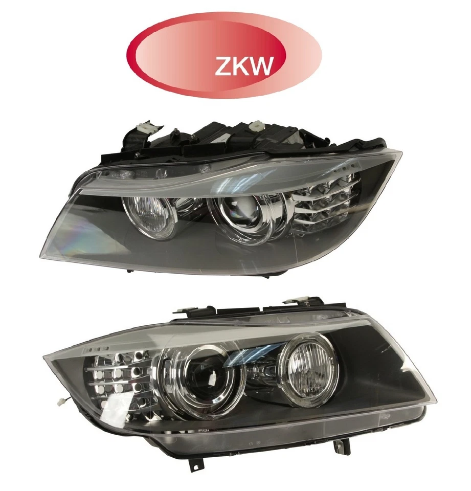 For BMW E90 E91 Pair Set of 2 Headlight Assies Bi-Xenon Adaptive AHL LED OEM ZKW - Image 1 of 1