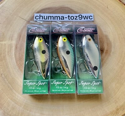 Super Spot (Lot Of 3) Lipless Cranks, Cotton Cordell, Bass, Free Shipping! NWT! - Image 1 of 4