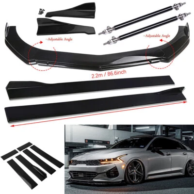 For KIA K5 Front Bumper Lip/ Spoiler Splitter Body Kit/Side-Skirt Rear - Image 1 of 4