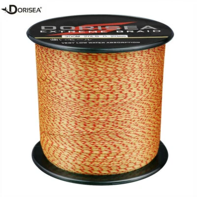 Dorisea Braid 100m~2000m Yellow&Red Mixed Spot PE Braided Fishing Line Thread - Image 1 of 4
