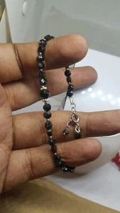 Black spinel gemstones 925 sterling silver necklace + bracelet jewelry gift g55 - Picture 1 of 9