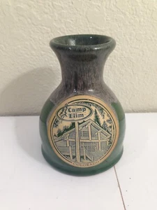 Deneen pottery vase Camp Elim beautiful green and grey Woodland Park Colorado - Picture 1 of 6