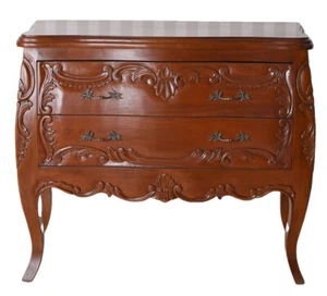 Barockkommode Massivholz Kommode Mahagoni Barock Möbel Wäschekommode Antik - Bild 1 von 6