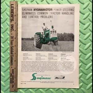 Original 1964 OLIVER 1800 Tractor - SAGINAW Power Steering Print Ad. Hydramotor. - Picture 1 of 4