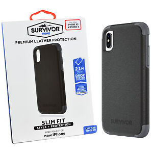 Genuine Griffin Survivor Prime Rugged Leather Snap On Case Cover For iPhone X Xs