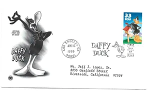 1999 FDC  33ct "Daffy Duck" #3306 - Postal Commemorative Society Cachet - Picture 1 of 1