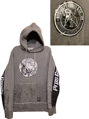 Prps Bruised Never Broken Logo Sudadera con Capucha Gris Talla L Salpicaduras de Pintura Foto 1 de 4