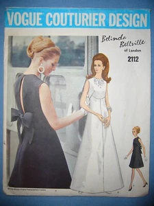 Vtg 1960s Vogue Couturier dress pattern 2112 size10=32 1/2, complete - Picture 1 of 2